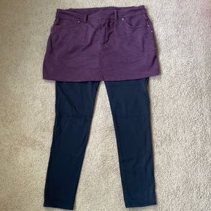 Athleta Bettona size L skirt/leggings combo